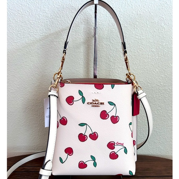 Coach Handbags - 🆕NEW!🛍️COACH Cherry Print Bucket Bag 🍒